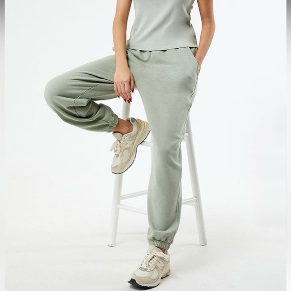 TNA Pants - Tna Cozy Fleece Sweatpants XXS Sage Green Aritzia Joggers